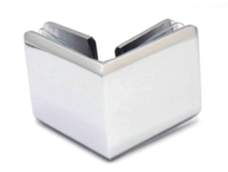 beveled 90 degree glass to glass clamp