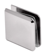silver glass to wall clamp
